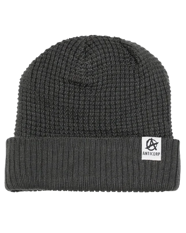 Anticorp Grid Lined Beanie - Dark Grey