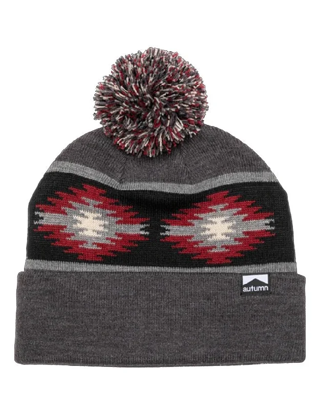 Autumn Headwear Blanket Pom Beanie | Charcoal