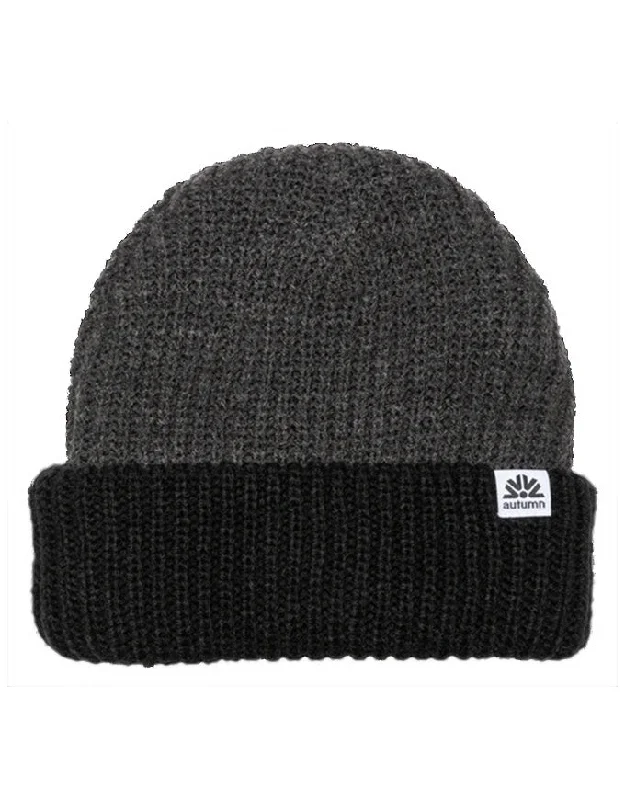 Autumn Headwear Dual Tone Beanie | Black