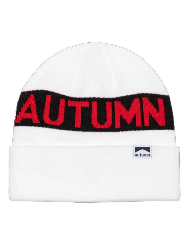 Autumn Headwear Halftime Beanie | White