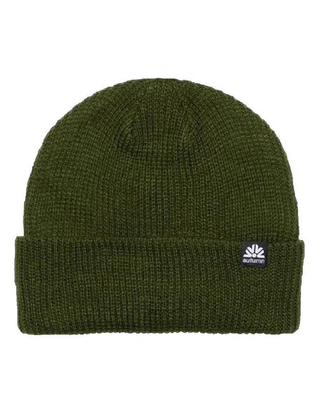 Autumn Headwear Simple Beanie | Army Green