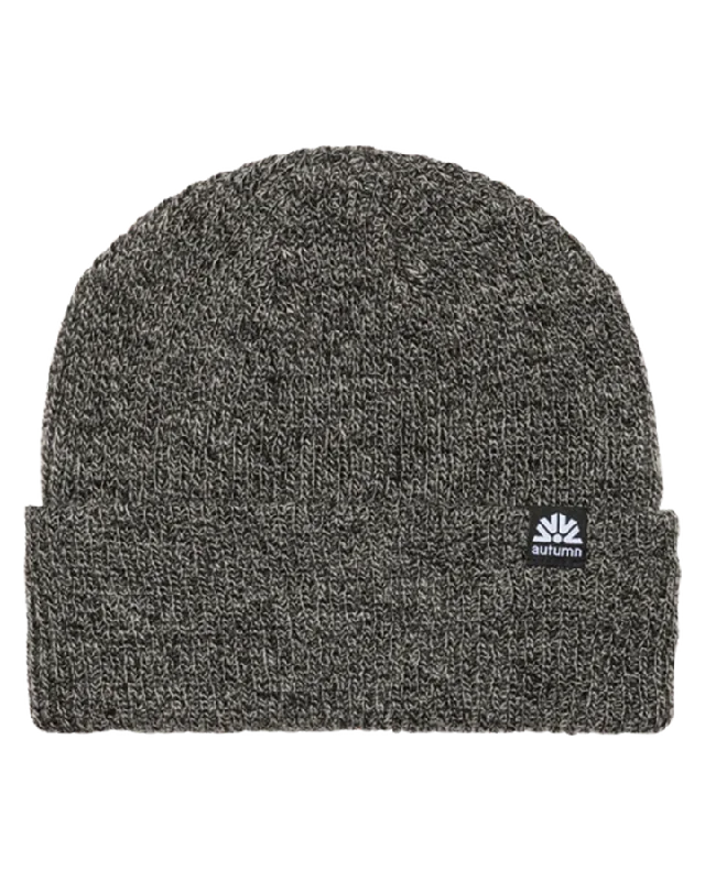 Autumn Simple Beanie - Black Marl