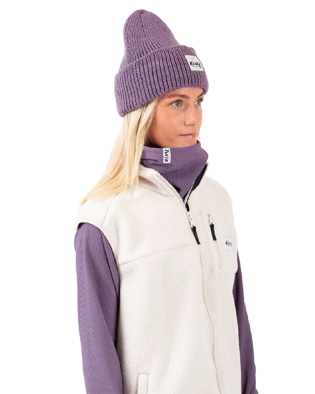 Eivy Easter Rib Wool Women's Beanie - Deep Purple