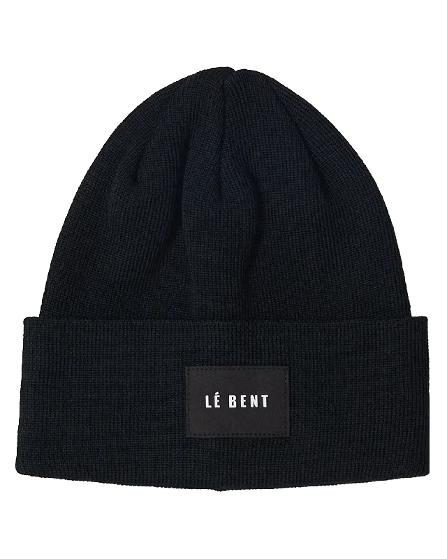 Le Bent The Staple Mid Profile Beanie - Black