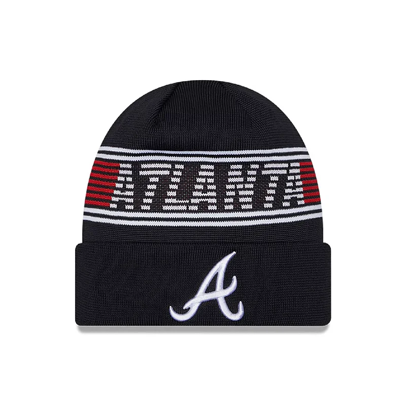 Atlanta Braves City Connect Navy Sport Knit Beanie Hat