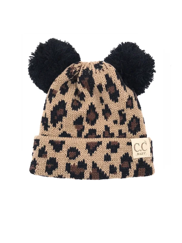 BABY-80 Pom Pom Beanie Leopard