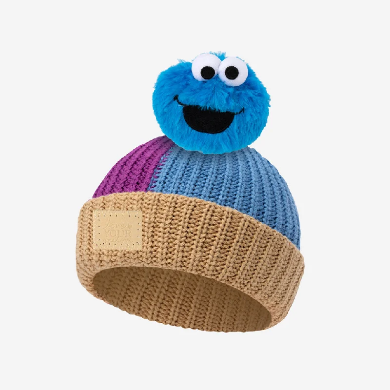 Baby Cookie Monster Pom Beanie