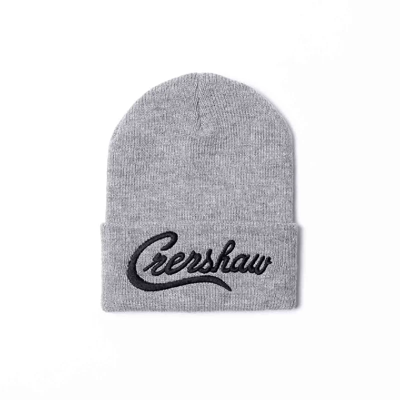 Crenshaw Limited Edition Heavyweight Beanie - Ath Heather/Black