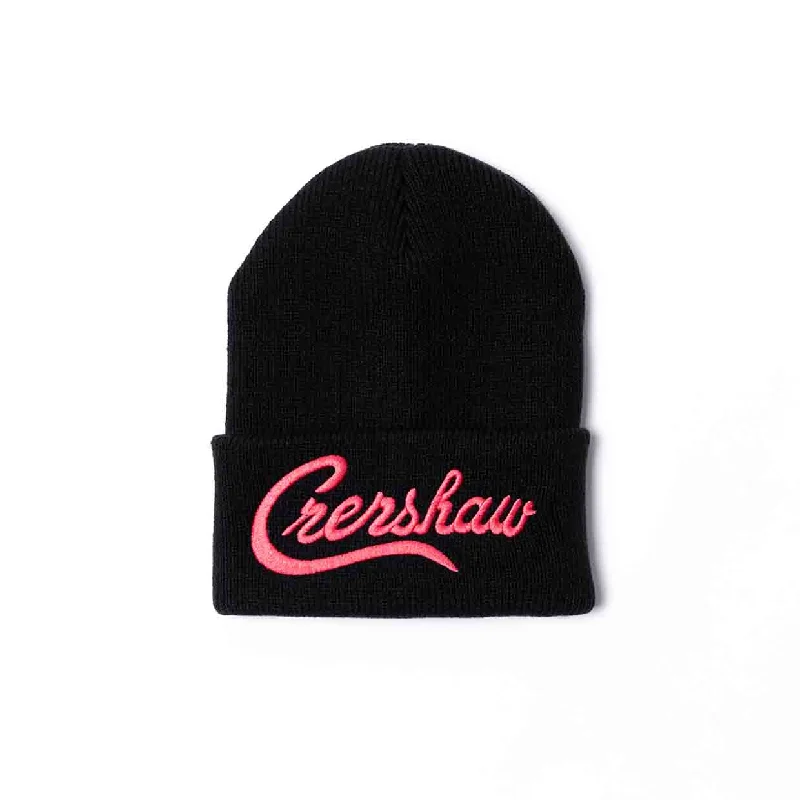 Crenshaw Limited Edition Heavyweight Beanie - Black/Pink