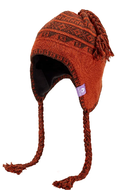 Bennett Earflap Beanie - Vintage Orange