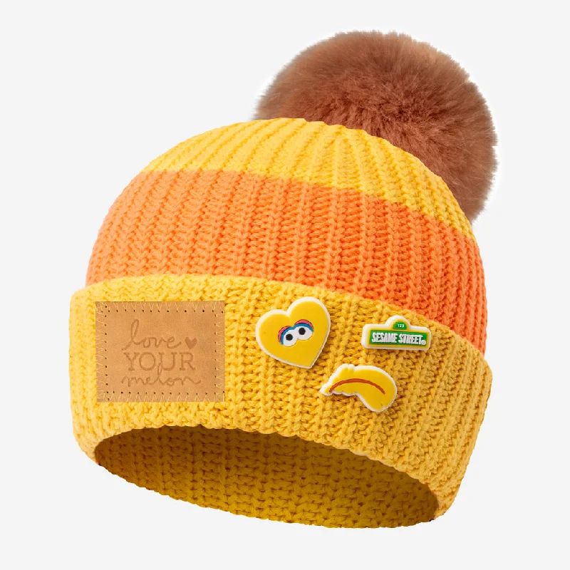 Big Bird Pom Beanie with Charms