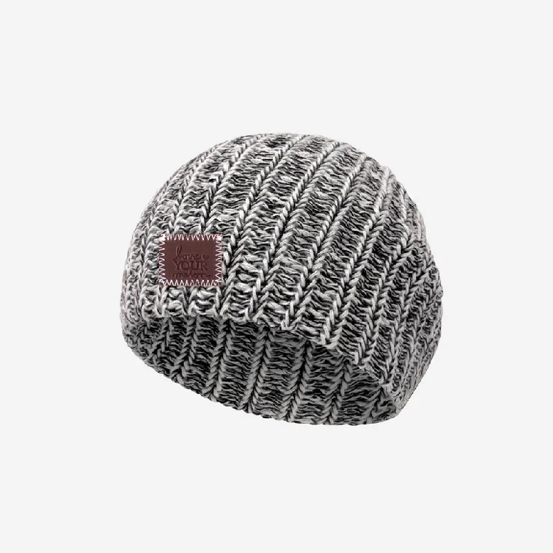 Baby Black Speckled Beanie