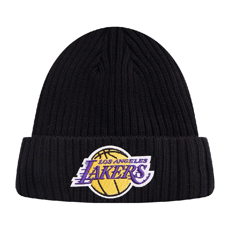 NBA LOS ANGELES LAKERS KNIT BOX SET BEANIE (BLACK)