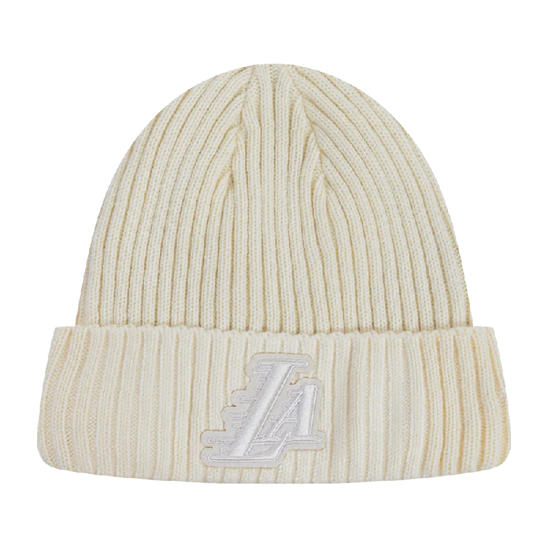 NBA LOS ANGELES LAKERS NEUTRAL BEANIE (EGGSHELL)