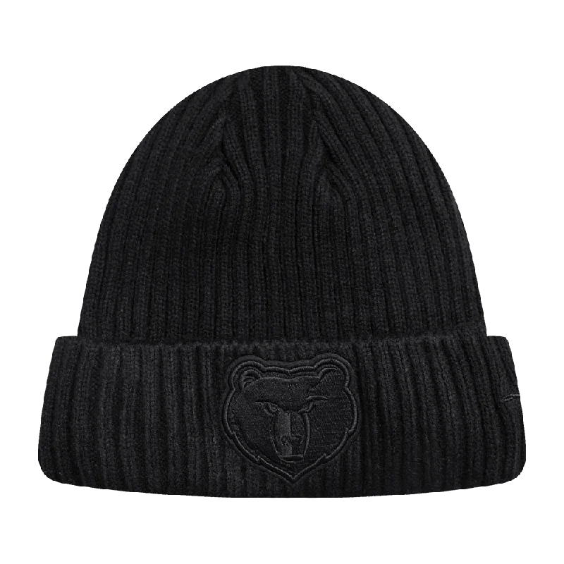 NBA MEMPHIS GRIZZLIES NEUTRAL BEANIE (BLACK)