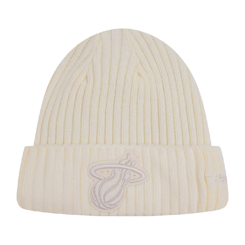 NBA MIAMI HEAT NEUTRAL BEANIE (EGGSHELL)