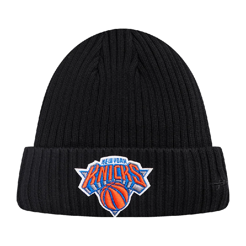 NBA NEW YORK KNICKS KNIT BOX SET BEANIE (BLACK)