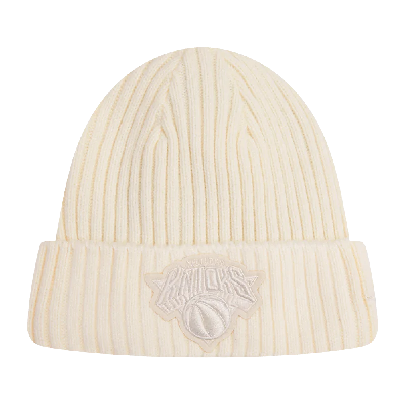 NBA NEW YORK KNICKS NEUTRAL BEANIE (EGGSHELL)