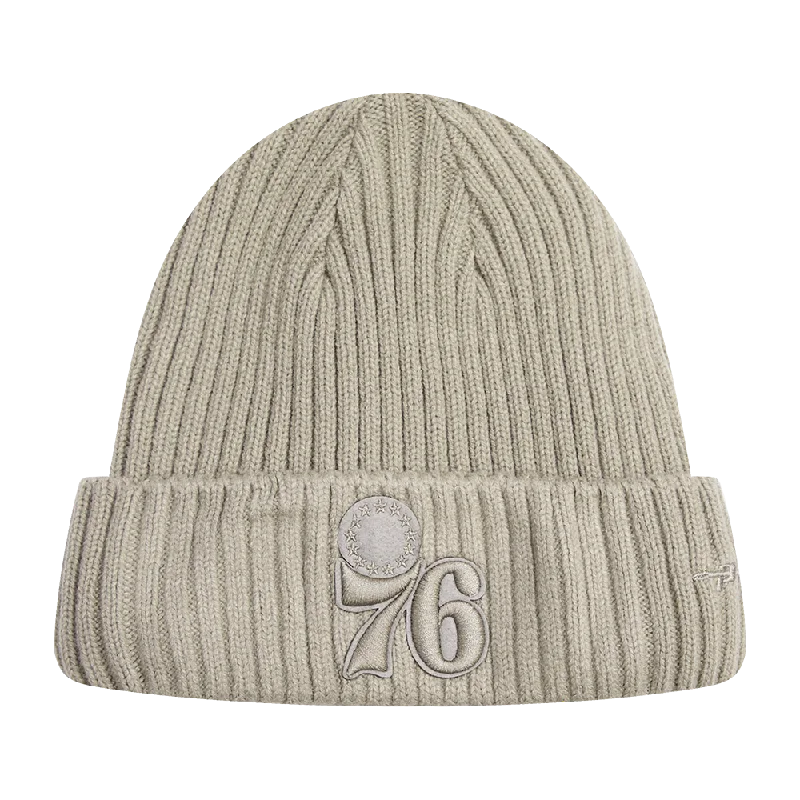 NBA PHILADELPHIA 76ERS NEUTRAL BEANIE (TAUPE)