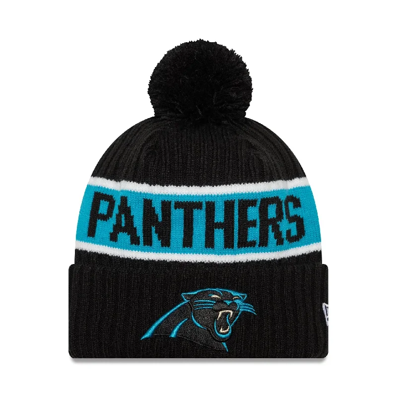 Carolina Panthers NFL International Series Games Munich 2024 Black Sportknit Beanie Hat