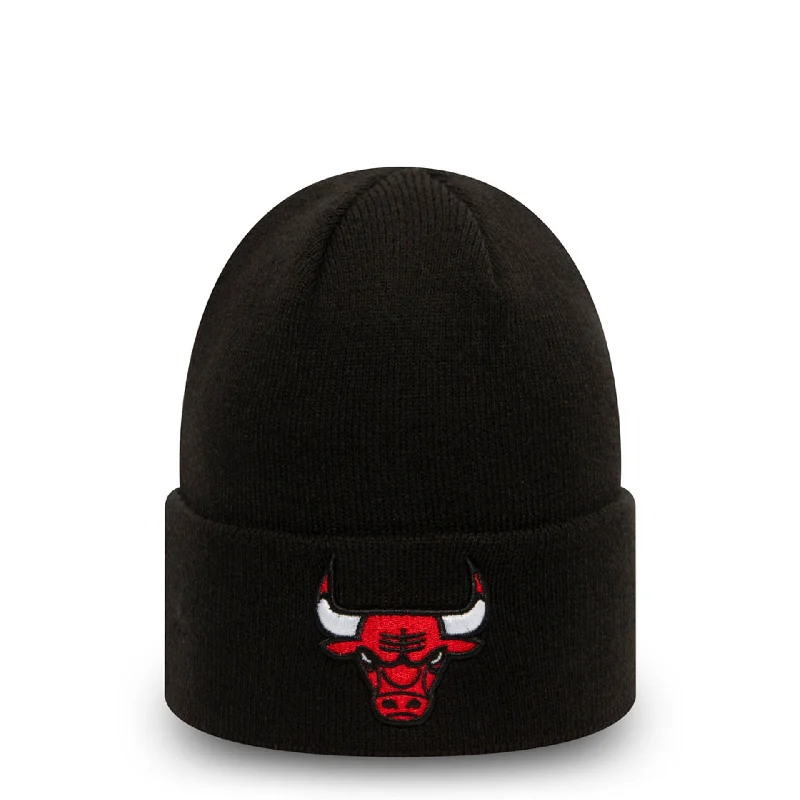 Chicago Bulls Essential Black Cuff Beanie Hat