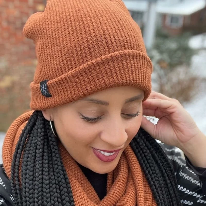 Chunky Knit Beanie | Caramel