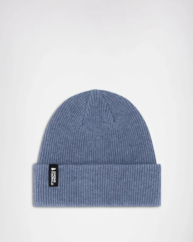 Chunky Logger Merino Beanie - Dark Denim