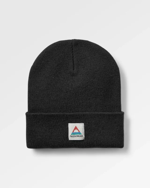 Core Recycled High-Top Beanie - Black