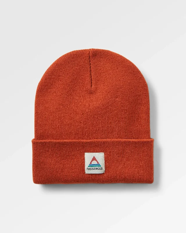 Core Recycled High-Top Beanie - Rust