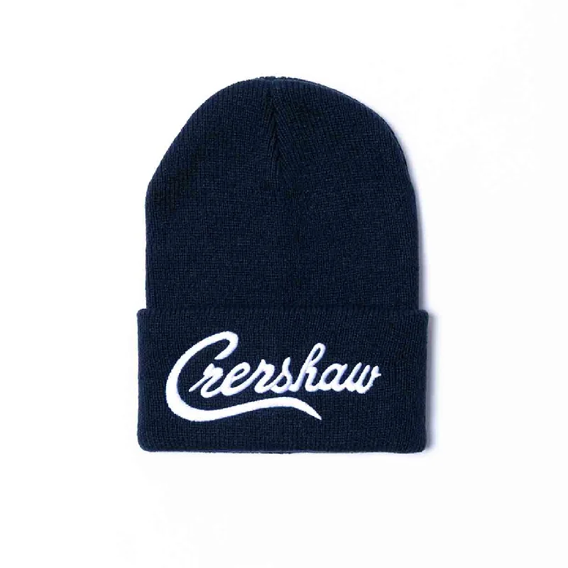 Crenshaw Limited Edition Heavyweight Beanie - Navy/White