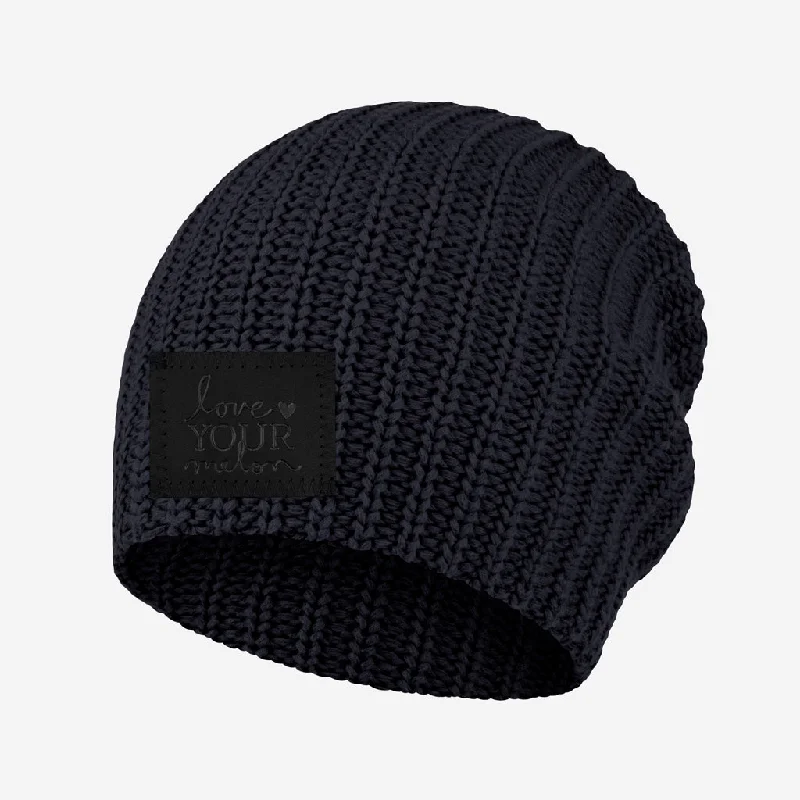 Dark Charcoal Monochrome Beanie