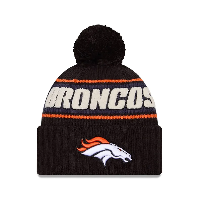 Denver Broncos NFL Sideline 2024 Black Sport Knit Beanie Hat