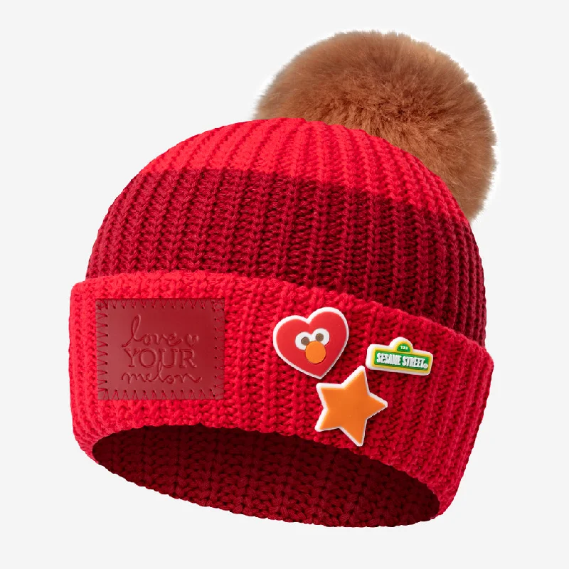 Elmo Pom Beanie with Charms