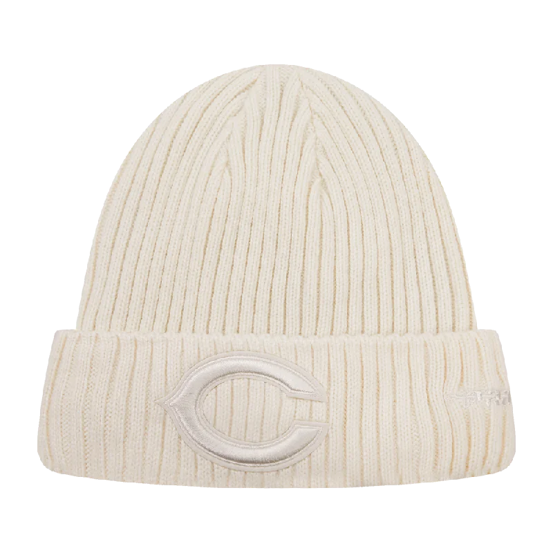 NFL CHICAGO BEARS NEUTRAL UNISEX BEANIE (EGGSHELL)