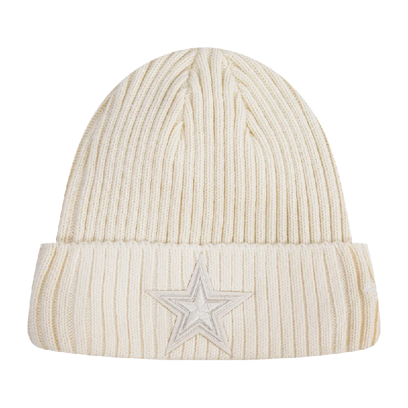 NFL DALLAS COWBOYS NEUTRAL UNISEX BEANIE (EGGSHELL)