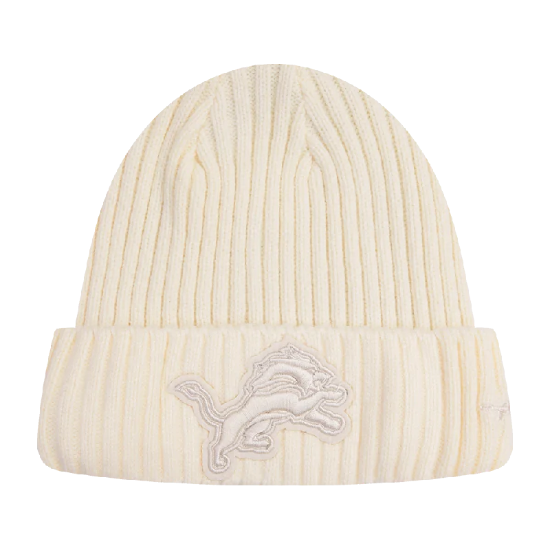 NFL DETROIT LIONS NEUTRAL BEANIE (EGGSHELL)