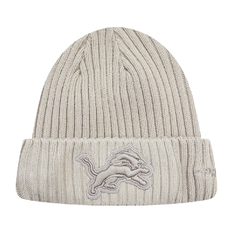 NFL DETROIT LIONS NEUTRAL BEANIE (TAUPE)