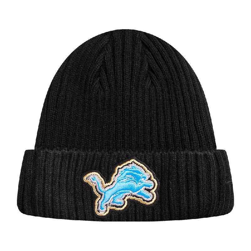 NFL DETROIT LIONS PRO PREP KNIT BEANIE (BLACK)