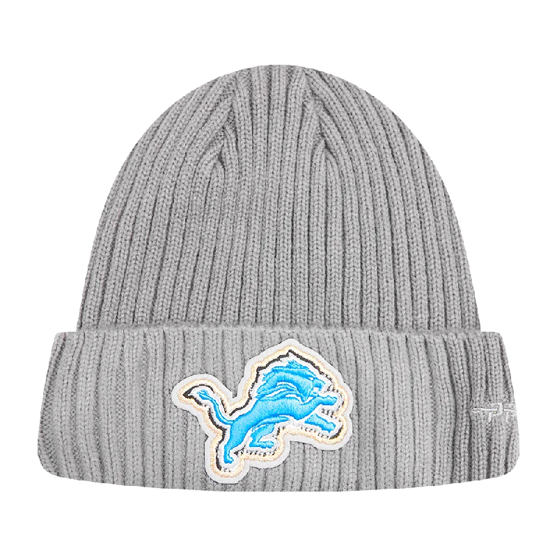 NFL DETROIT LIONS PRO PREP KNIT BEANIE (GRAY)