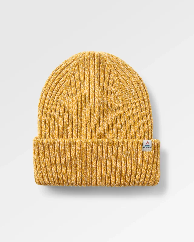 Fisherman Marl Beanie - Mustard Yellow