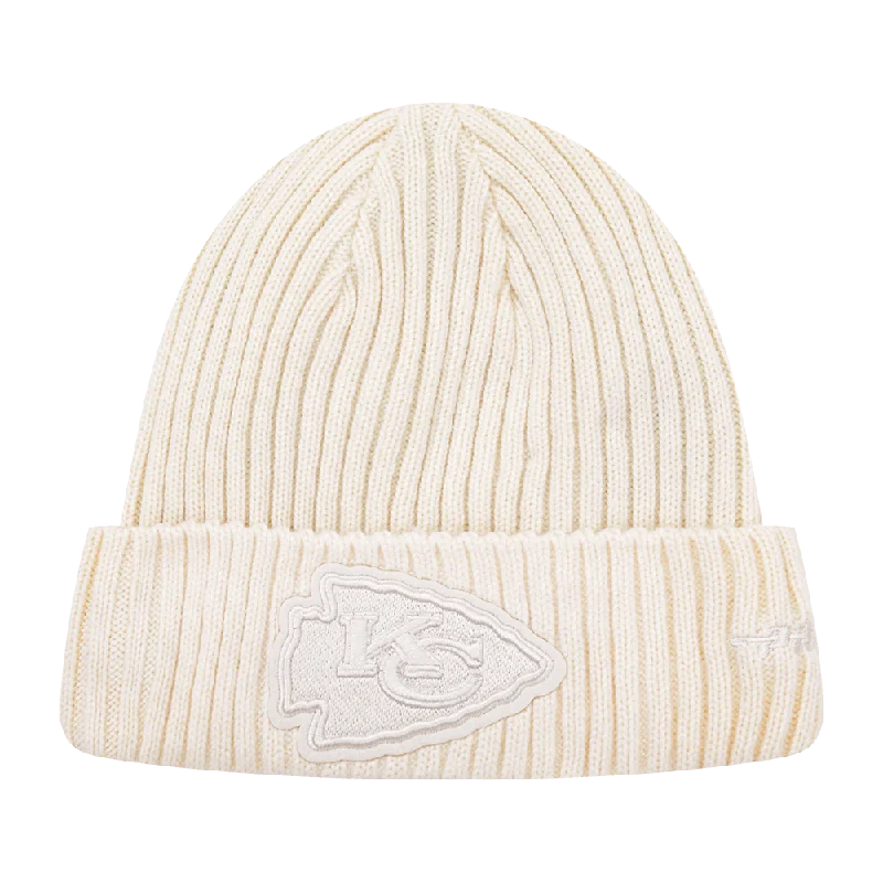 NFL KANSAS CITY CHIEFS NEUTRAL UNISEX BEANIE (EGGSHELL)