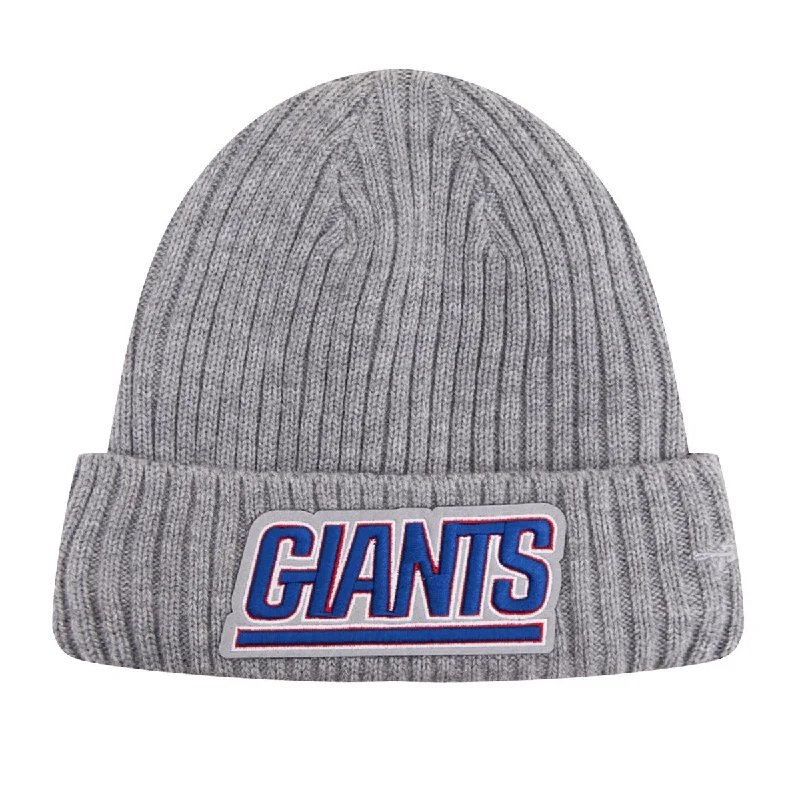 NFL NEW YORK GIANTS CLASSIC CORE UNISEX BEANIE (HEATHER GREY)