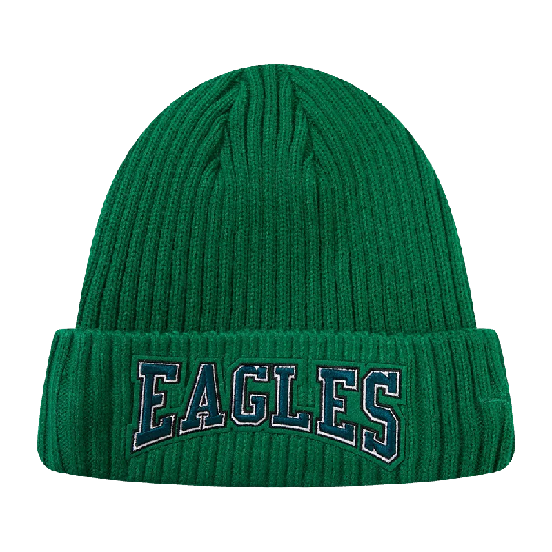 NFL PHILADELPHIA EAGLES CREST EMBLEM UNISEX BEANIE (KELLY GREEN)