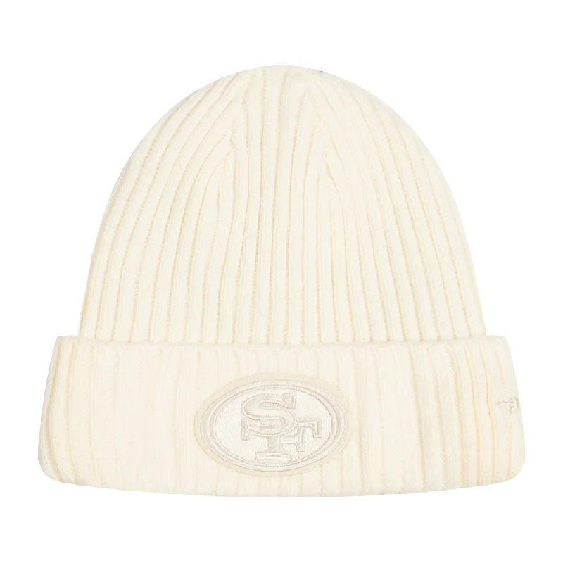 NFL SAN FRANCISCO 49ERS NEUTRAL BEANIE (EGGSHELL)