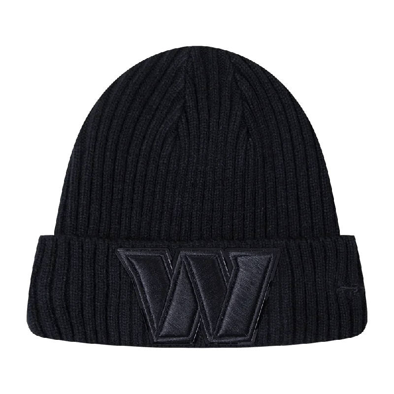 NFL WASHINGTON COMMANDERS UNISEX CLASSIC 3BK BEANIE (TRIPLE BLACK)