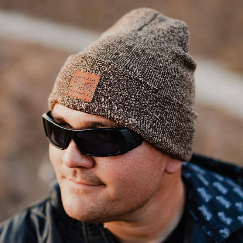 Cuffed Beanie - Brown Heather