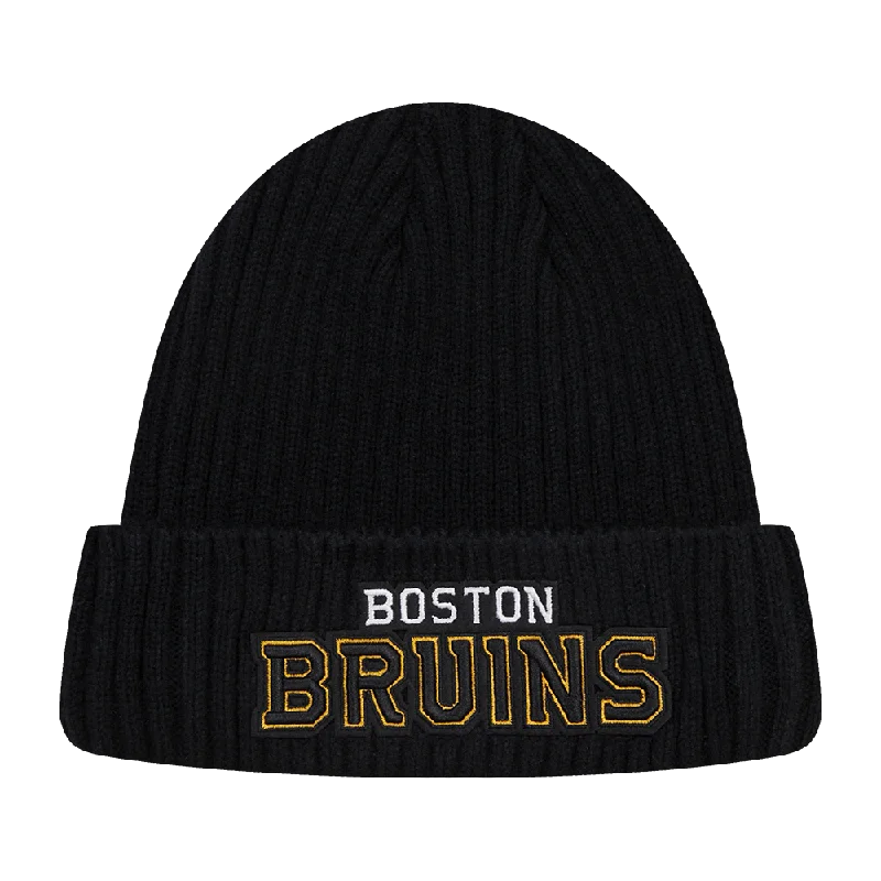 NHL BOSTON BRUINS CLASSIC CORE UNISEX KNIT BEANIE (BLACK)