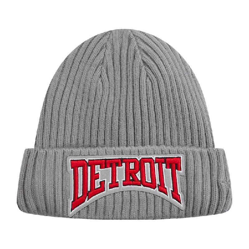 NHL DETROIT RED WINGS CREST EMBLEM BEANIE (GRAY)