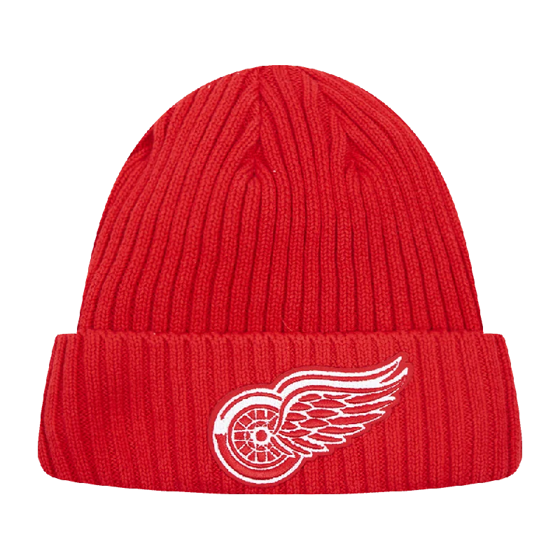 NHL DETROIT RED WINGS KNIT BOX SET BEANIE (RED)