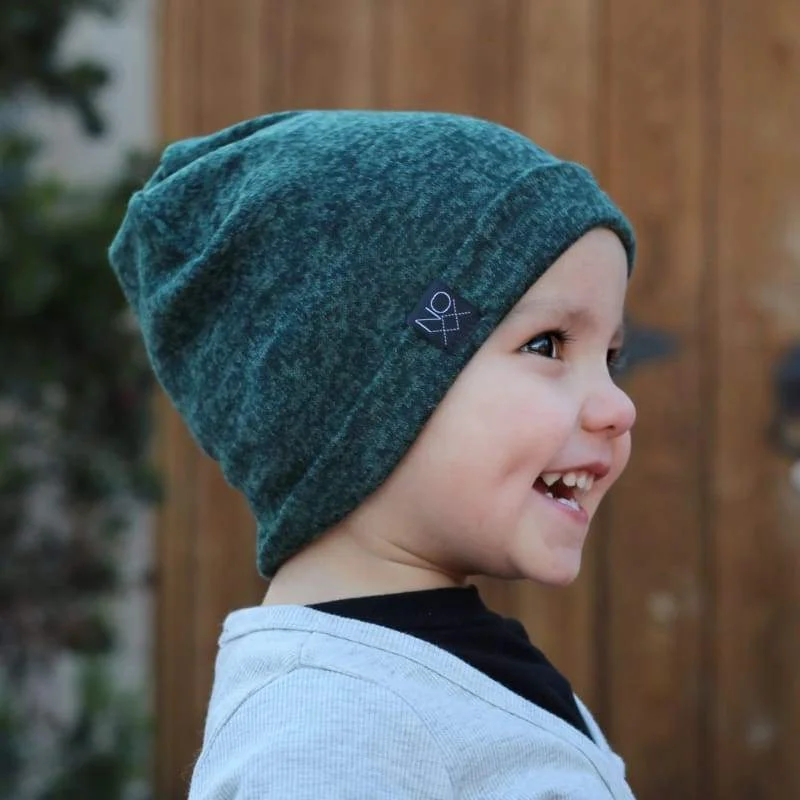 Heather Forest Green | Cozy Sweater Knit Beanie